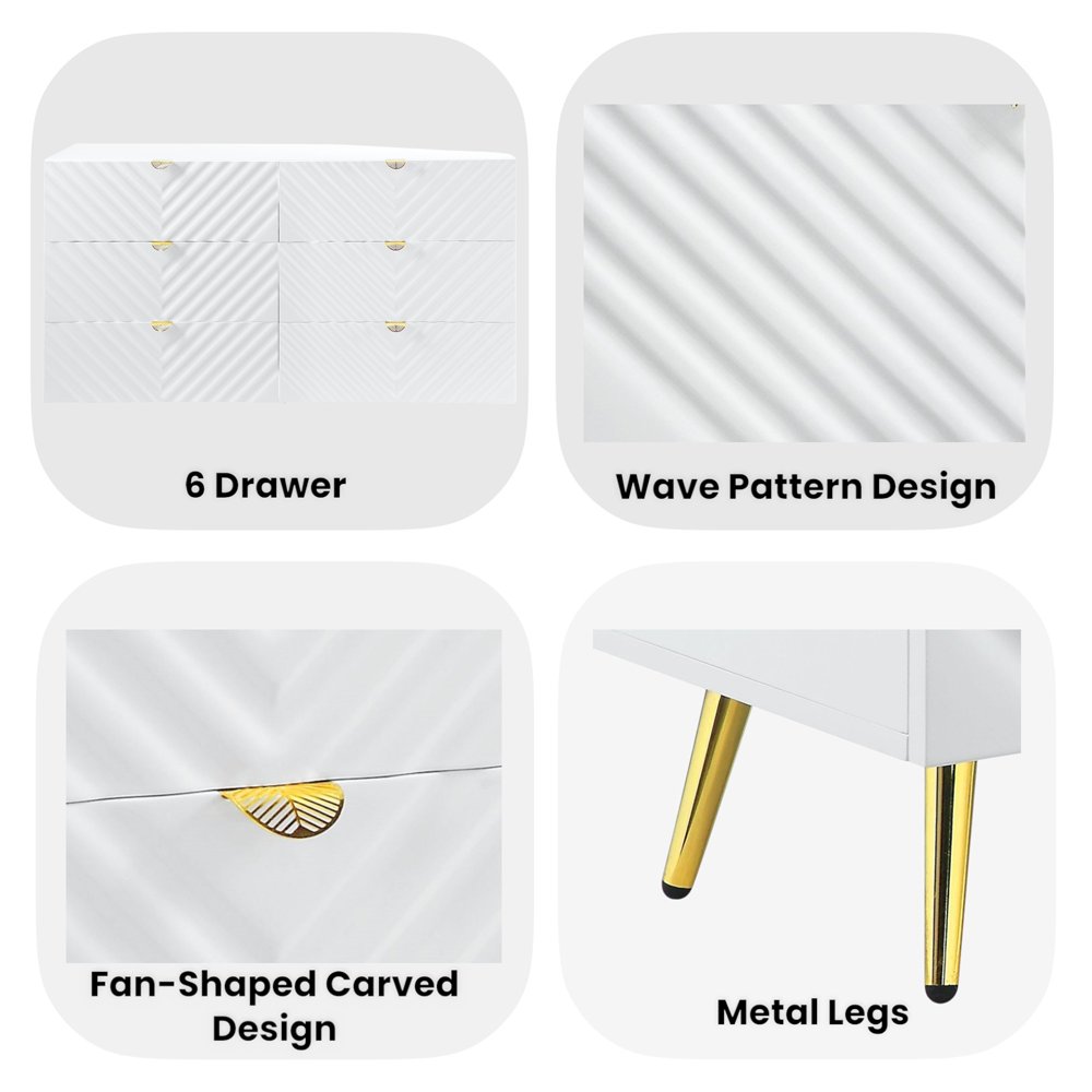 Gaines Dresser, White High Gloss