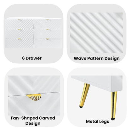 Gaines Dresser, White High Gloss