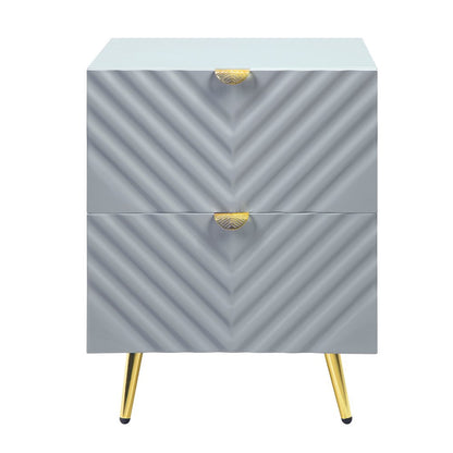 Gaines Nightstand, Gray High Gloss