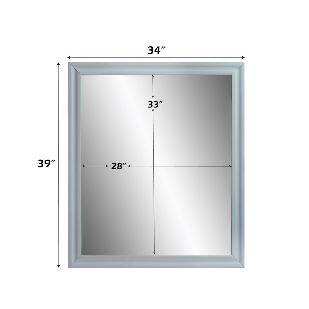 Gaines Mirror, Gray High Gloss