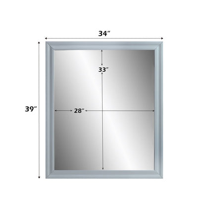 Gaines Mirror, Gray High Gloss