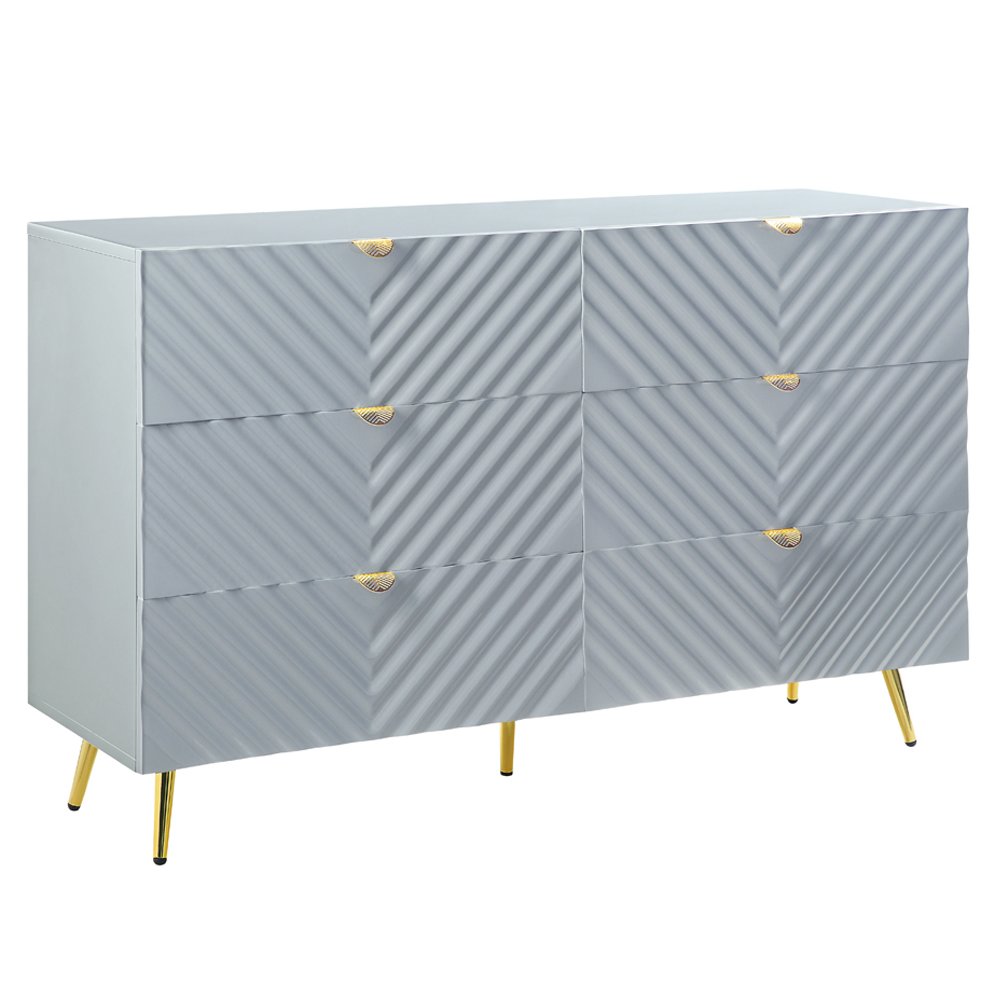 Gaines Dresser, Gray High Gloss Finish