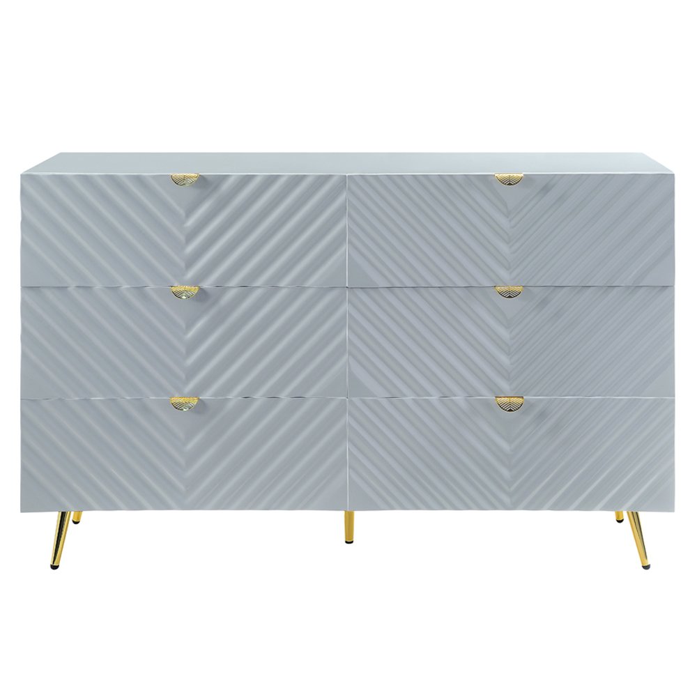Gaines Dresser, Gray High Gloss Finish