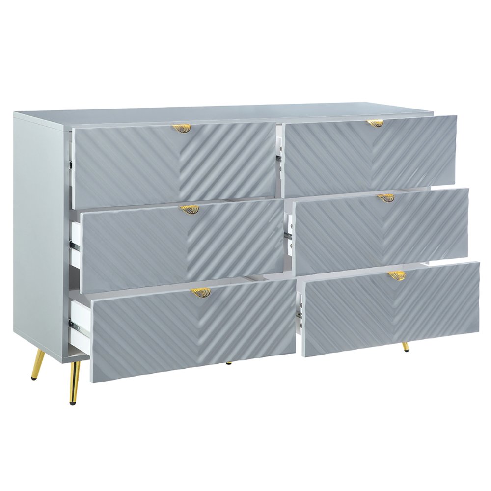 Gaines Dresser, Gray High Gloss Finish
