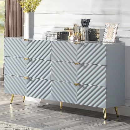 Gaines Dresser, Gray High Gloss Finish