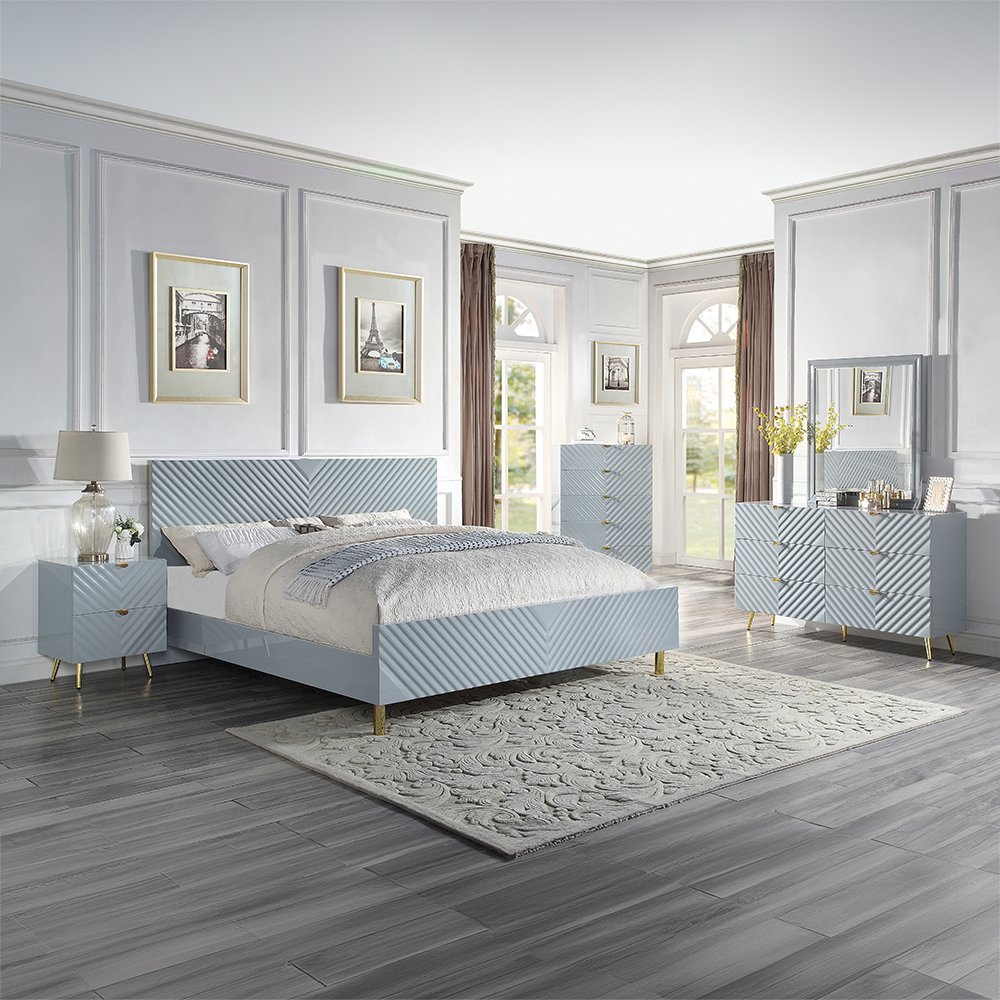 Gaines Dresser, Gray High Gloss Finish