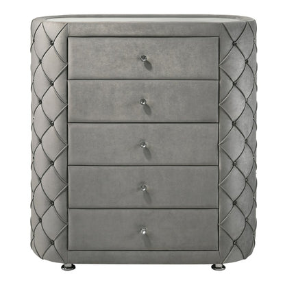 Perine Chest, Gray Velvet