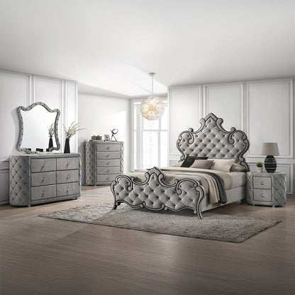 Perine Chest, Gray Velvet