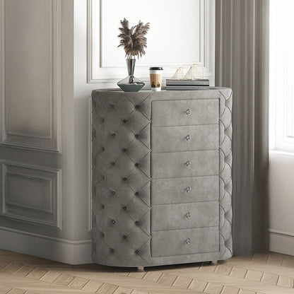 Perine Chest, Gray Velvet