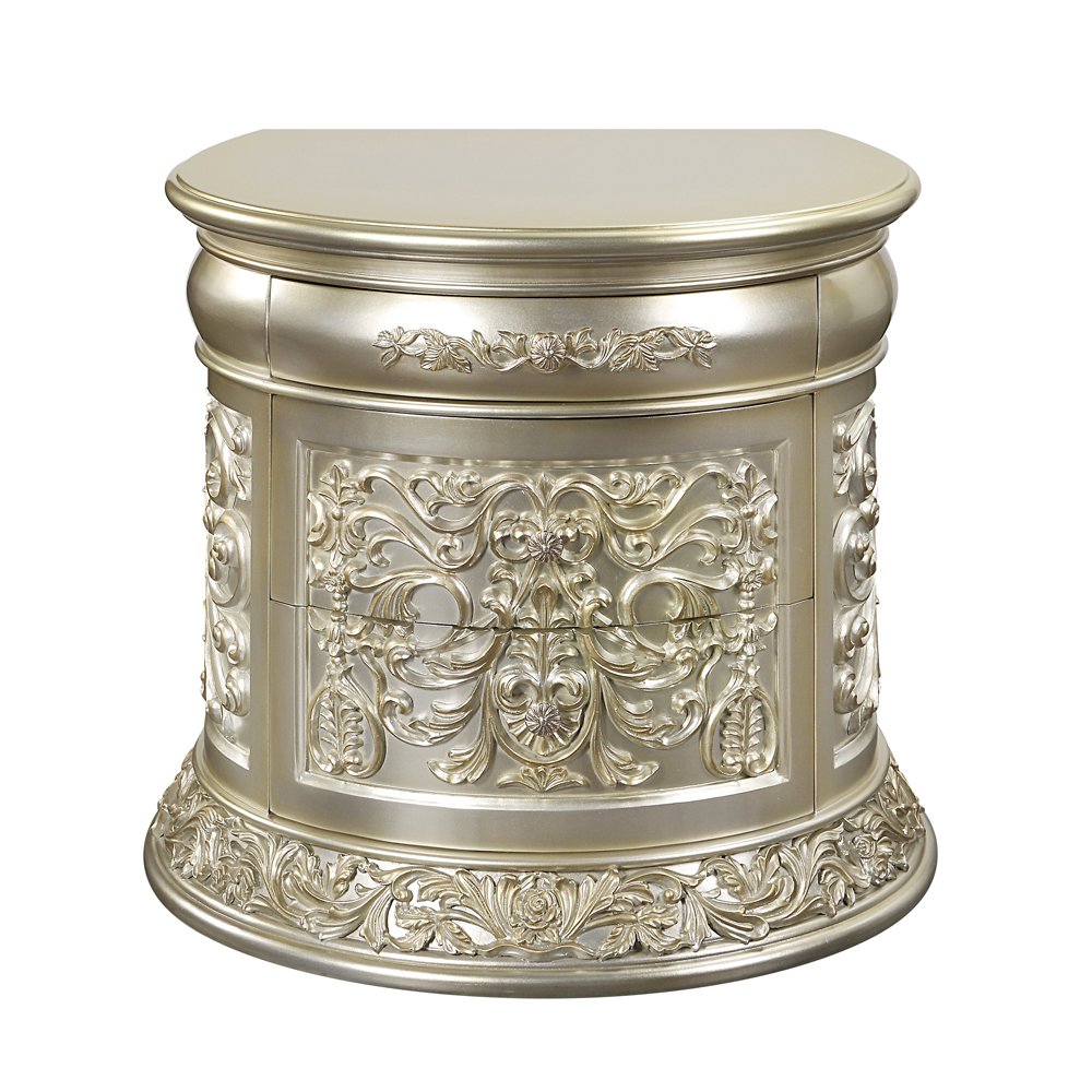 Sorina Nightstand, Antique Gold