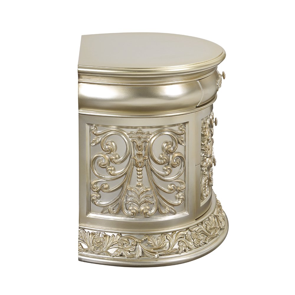Sorina Nightstand, Antique Gold