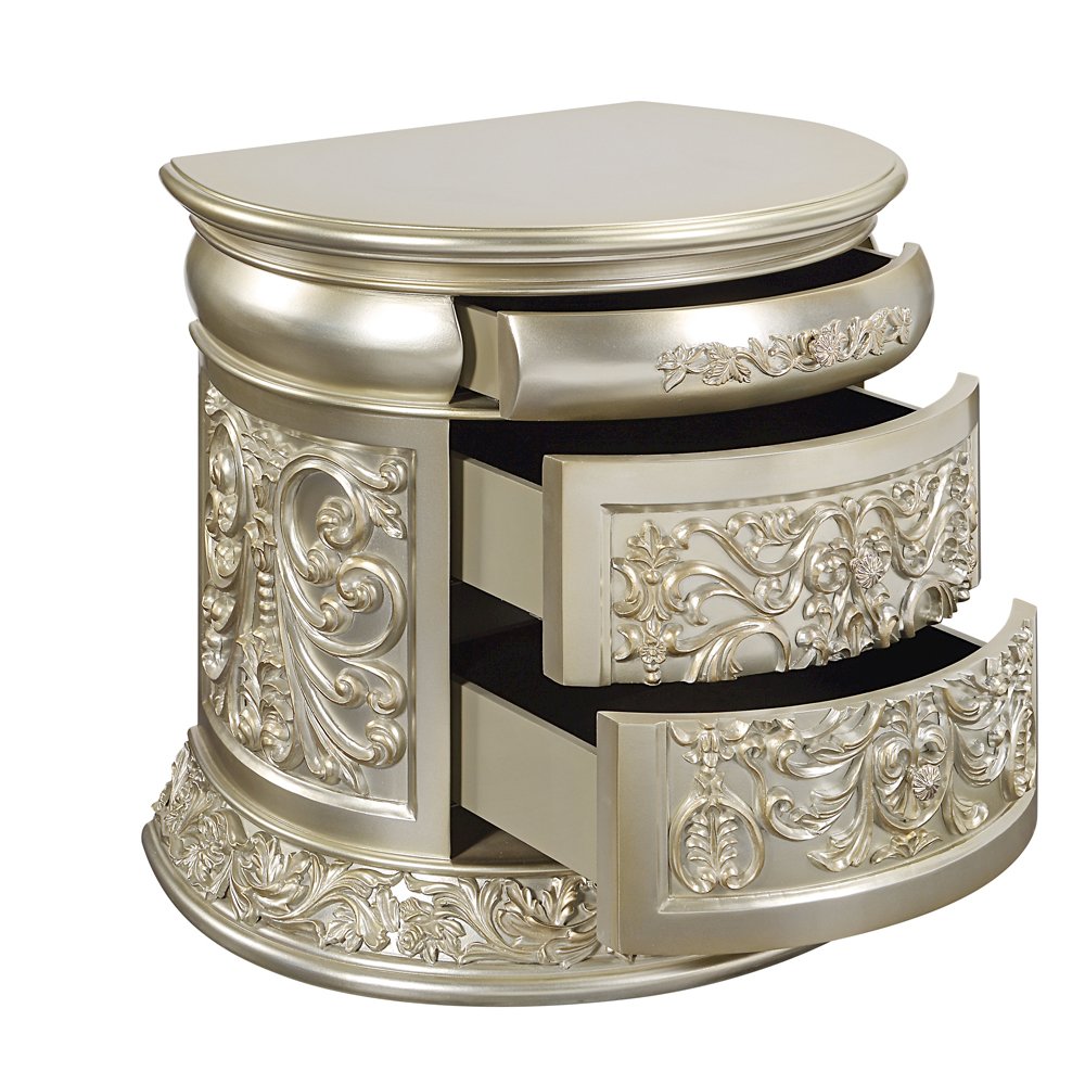 Sorina Nightstand, Antique Gold