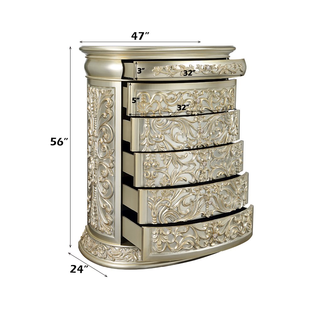 Sorina Chest, Antique Gold