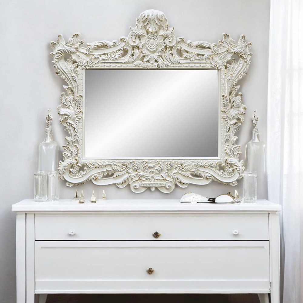 Adara Mirror, Antique White