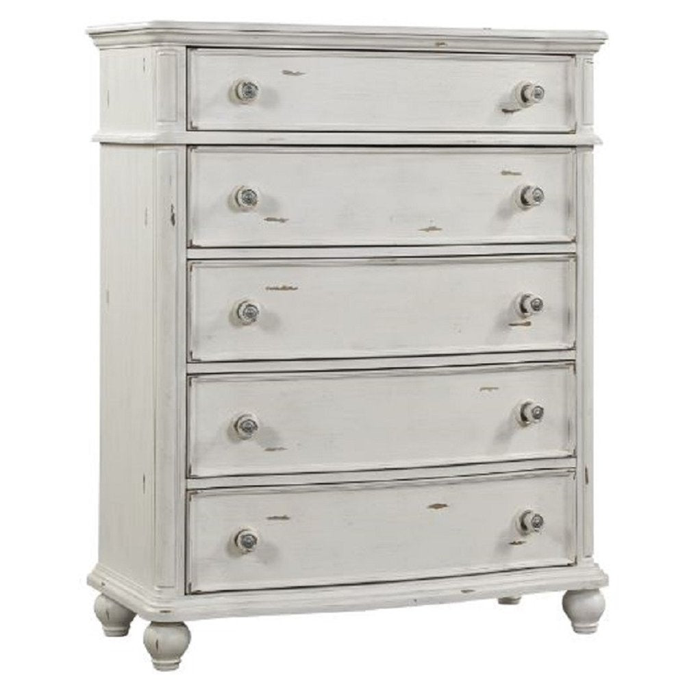 Jaqueline Chest, Antique White Finish