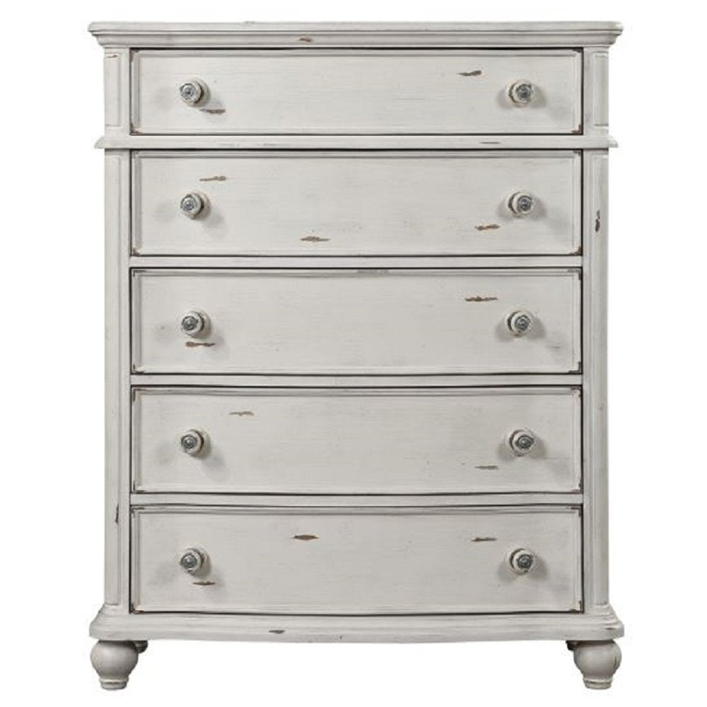 Jaqueline Chest, Antique White Finish