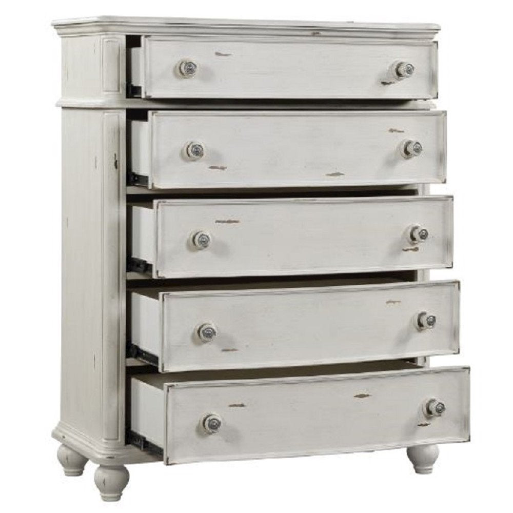 Jaqueline Chest, Antique White Finish