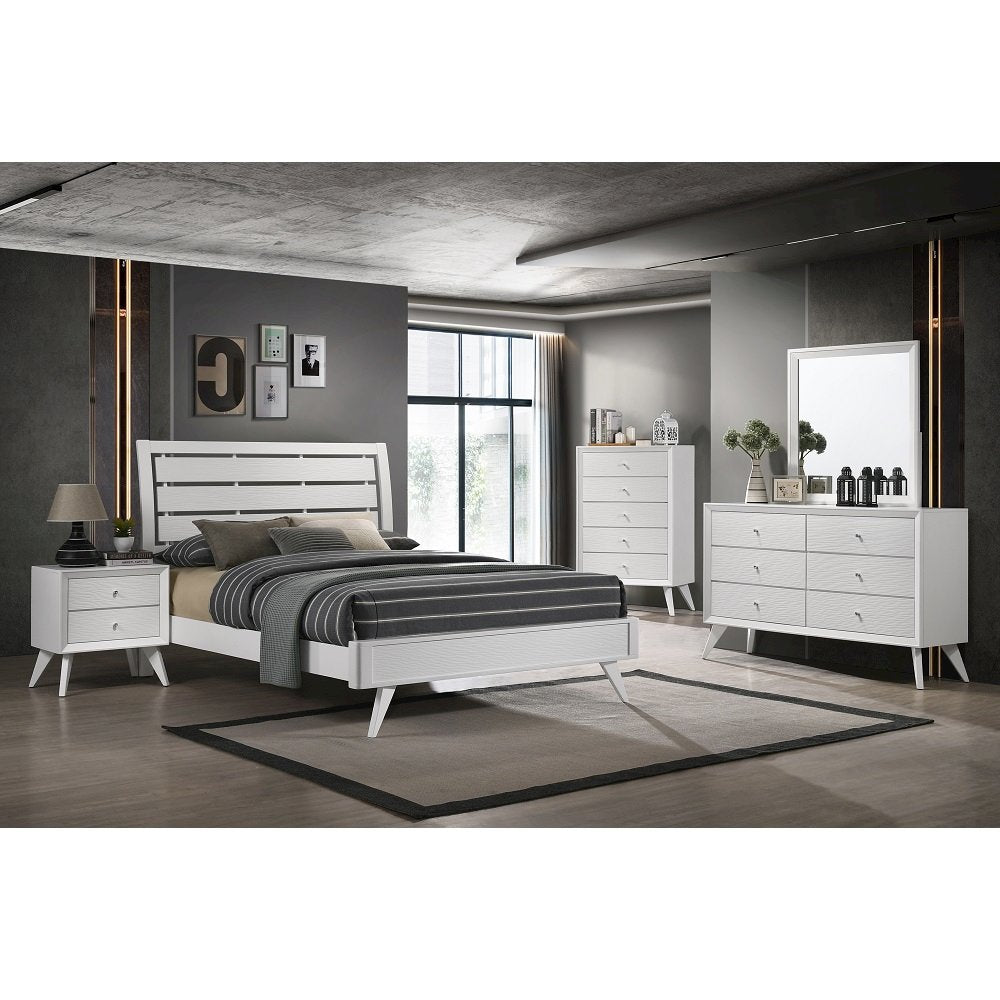 Cerys Queen Bed, White