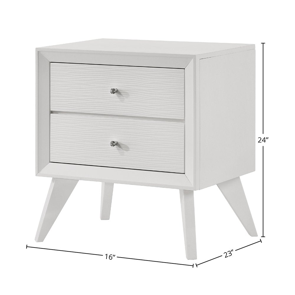 Cerys Nightstand, White Finish
