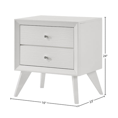 Cerys Nightstand, White Finish