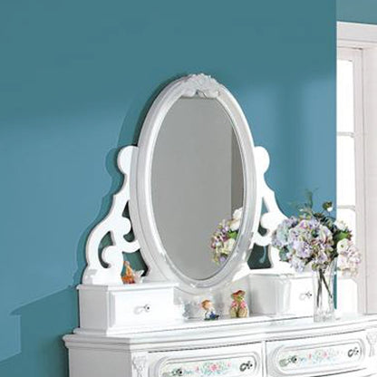 Flora Jewelry Mirror, White