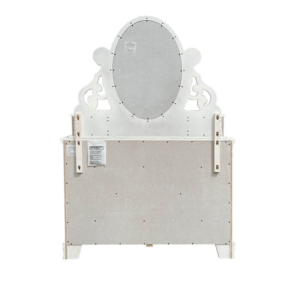 Flora Jewelry Mirror, White