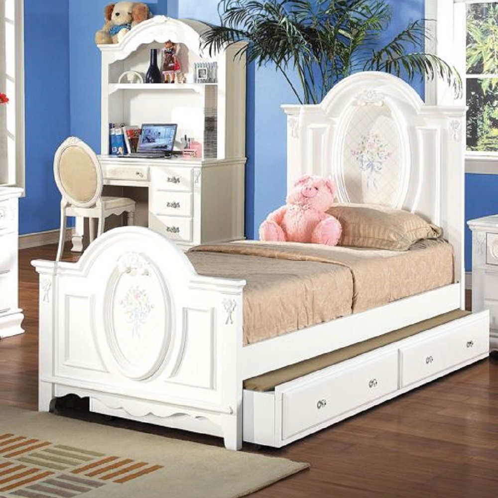 Flora Full Bed, White
