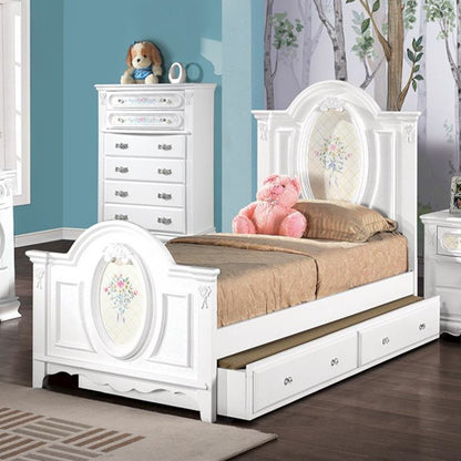 Flora Full Bed, White
