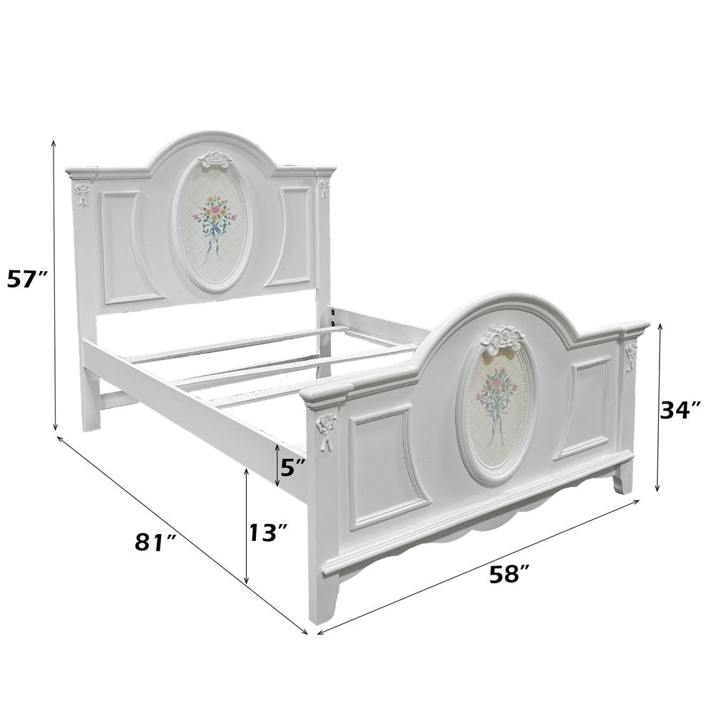 Flora Full Bed, White