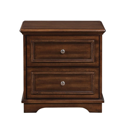 Franklin 4Pcs Pack Full Bed Set, Brushed Walnut
