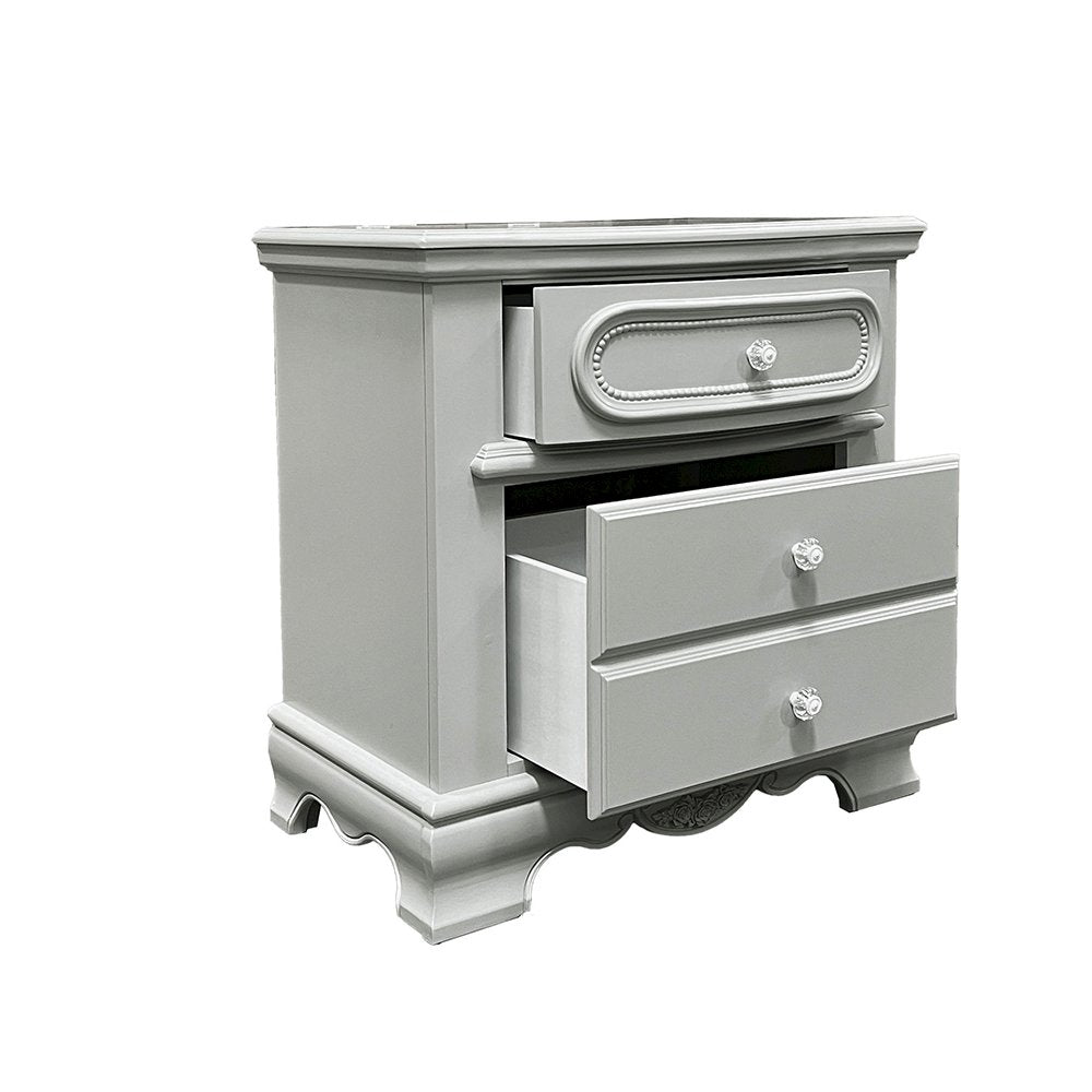 Flora Nightstand, Gray