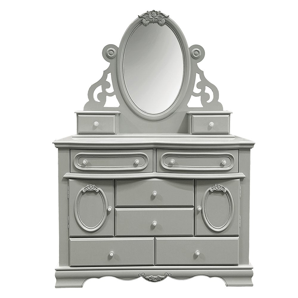 Flora Jewelry Mirror, Gray