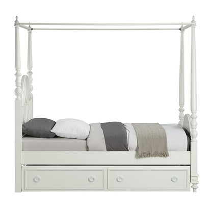 Dorothy Twin Bed (Wooden Poster), Ivory