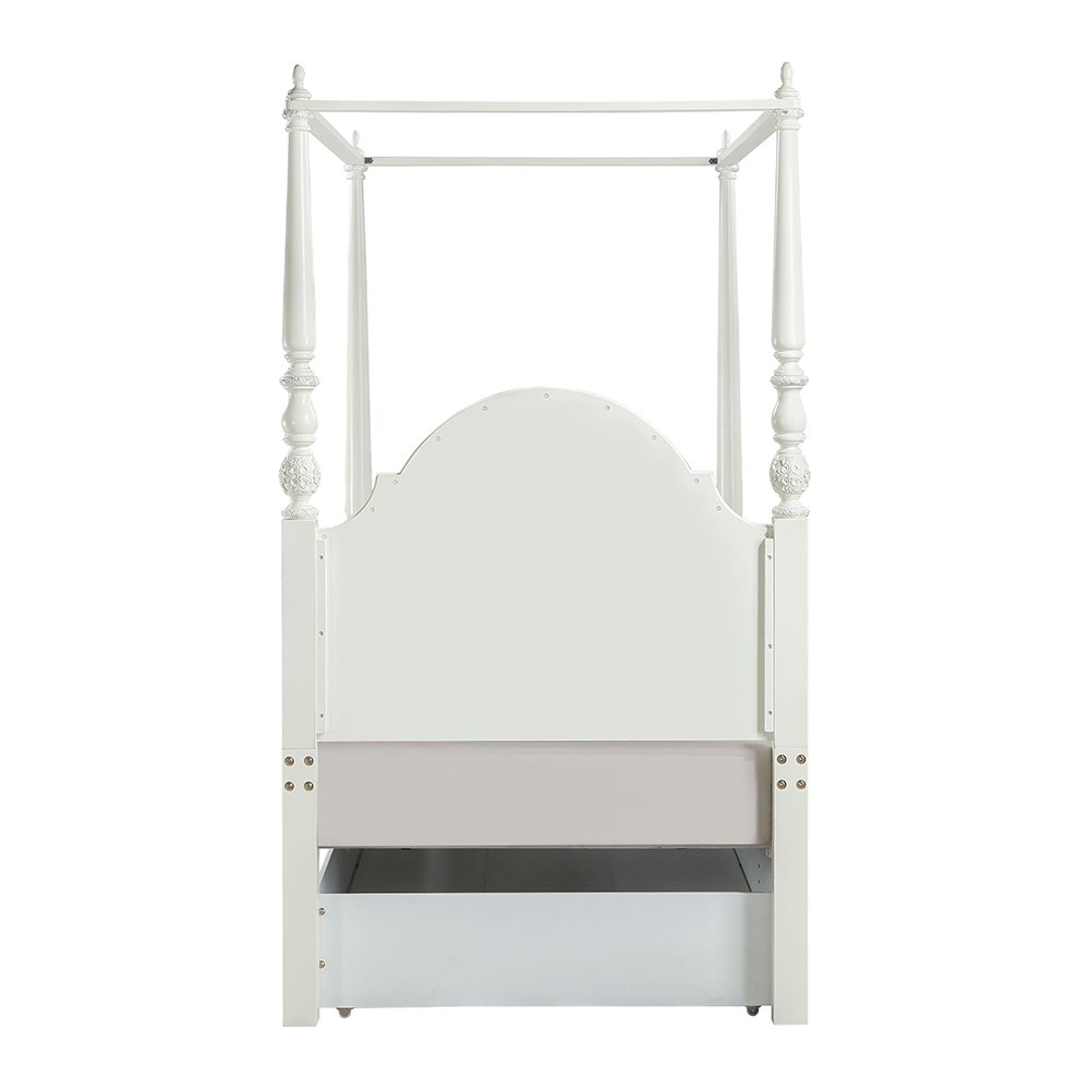 Dorothy Twin Bed (Wooden Poster), Ivory
