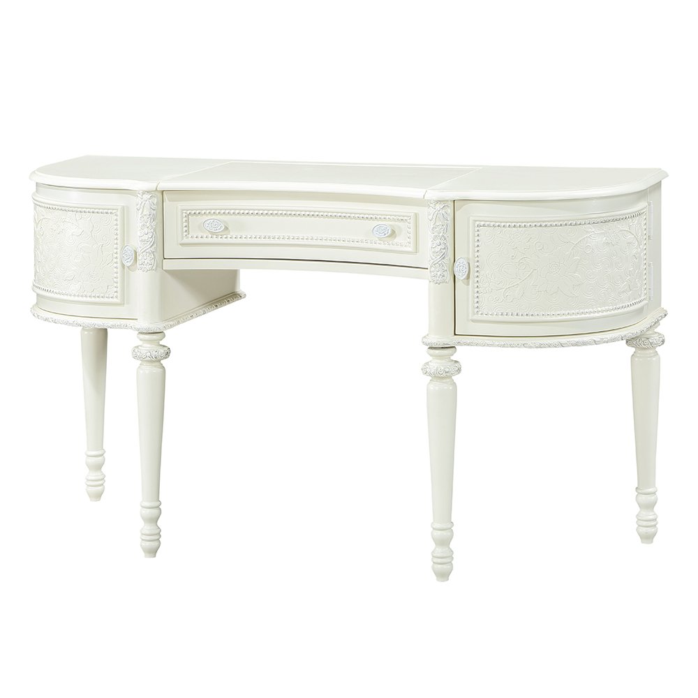 Dorothy Vanity Desk w/Mirror, Ivory
