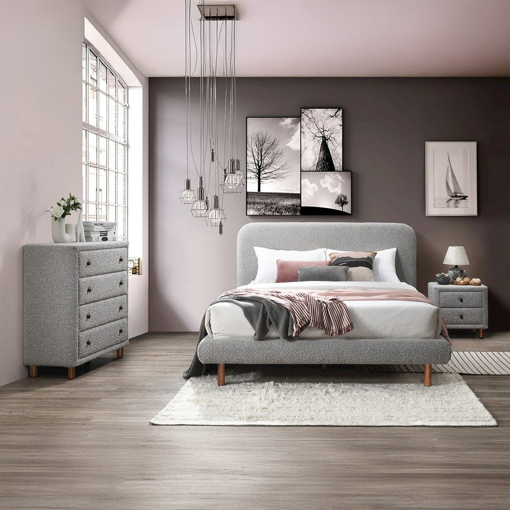 Cleo Chest, Gray Boucle