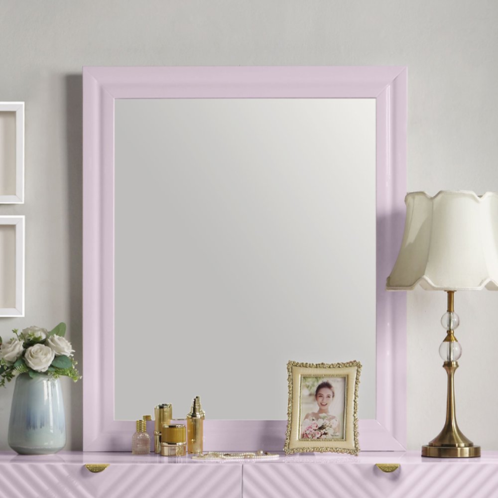 Gaines Mirror, Pink High Gloss