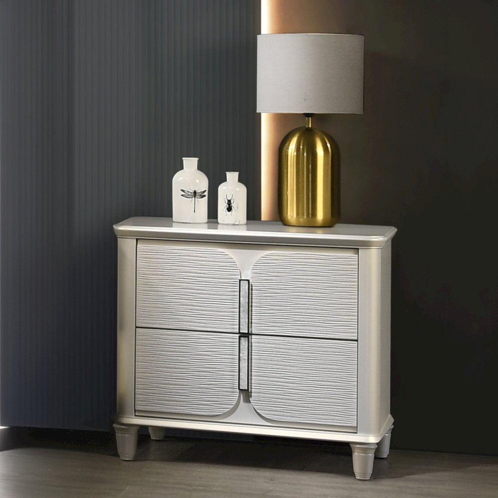 Laveda Nightstand, Pearl White