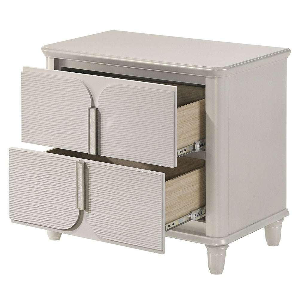 Laveda Nightstand, Pearl White