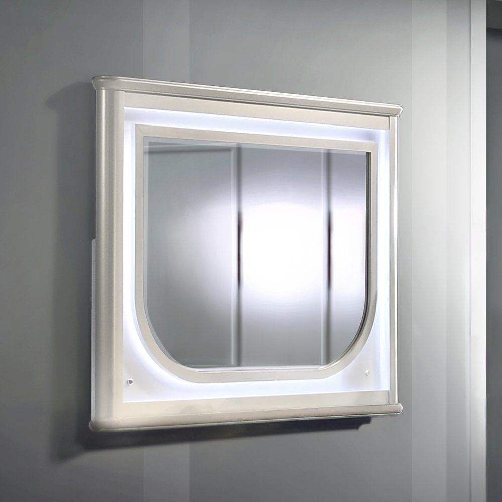 Laveda Mirror w/LED, Pearl White