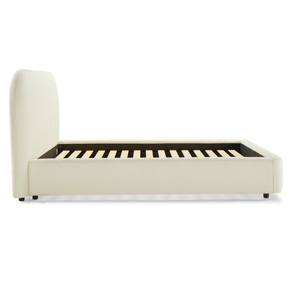 Arden Full Bed, Beige Chenille