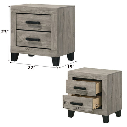 Mari Nightstand, Light Gray