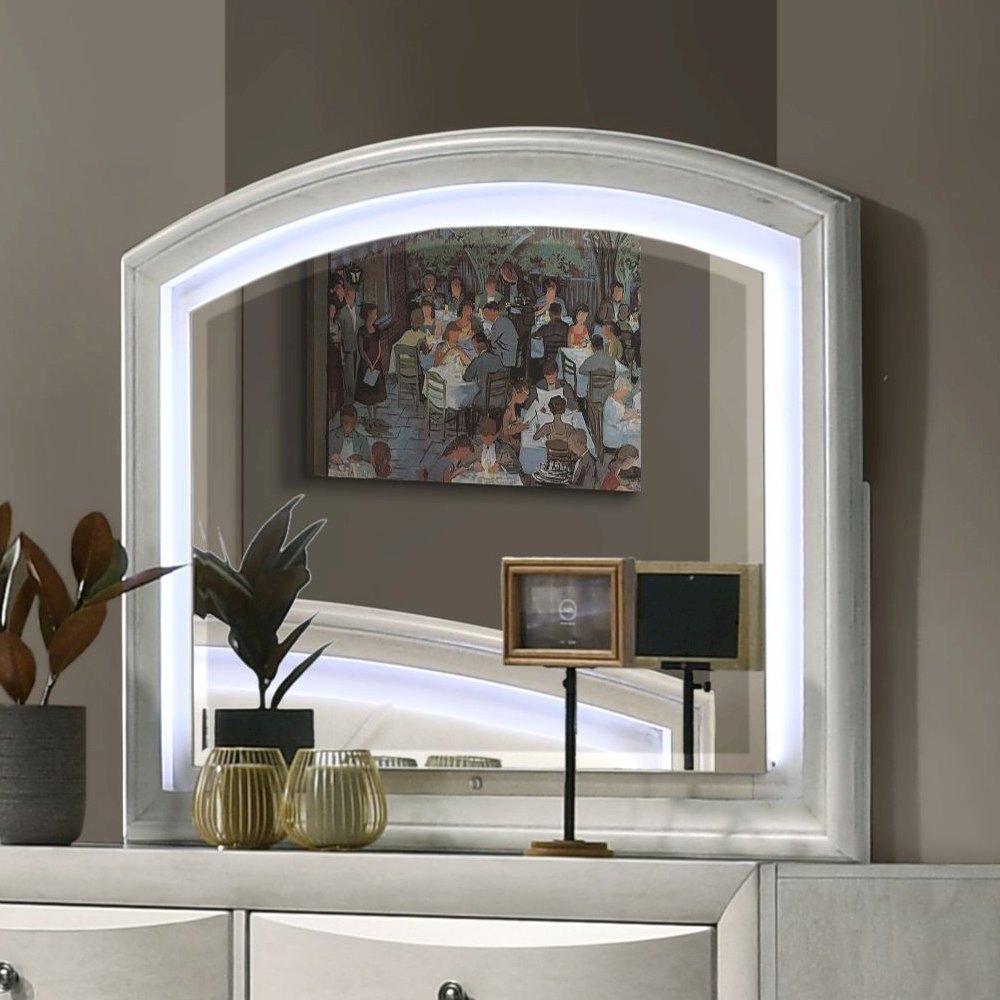 Ramondi Mirror, Antique White
