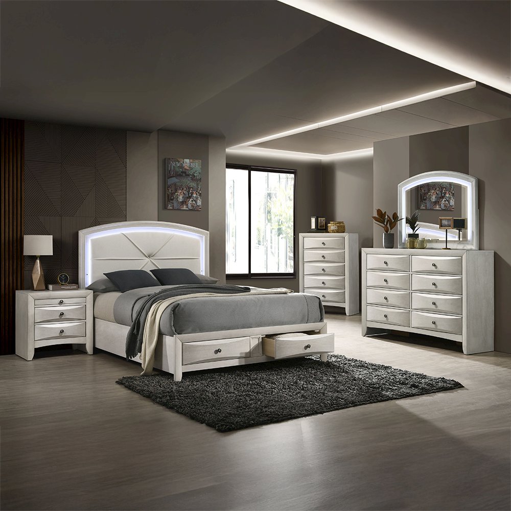 Ramondi Mirror, Antique White