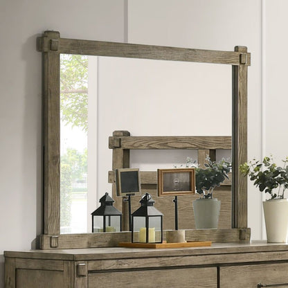 Colton Mirror, Antique White Oak