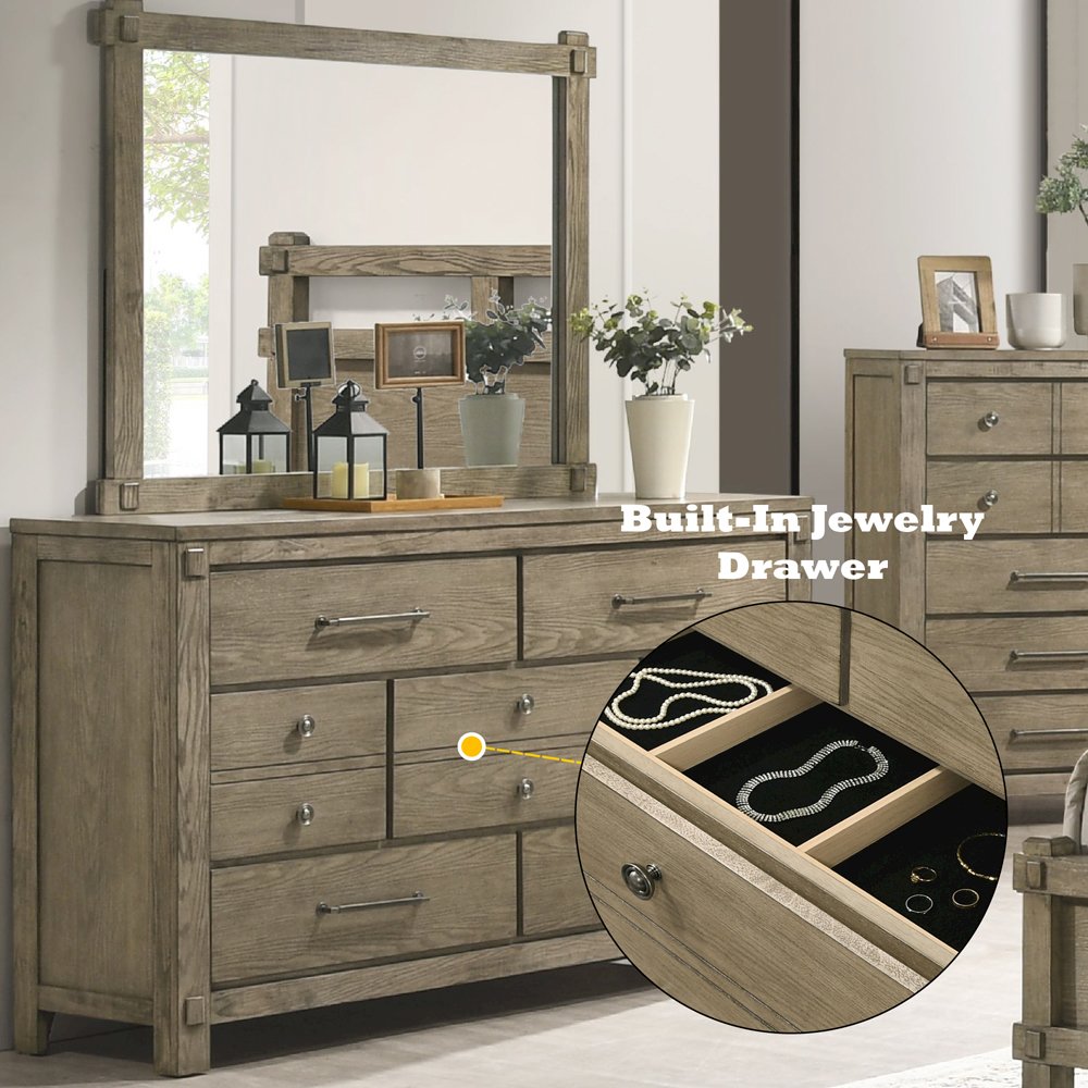 Colton Dresser, Antique White Oak