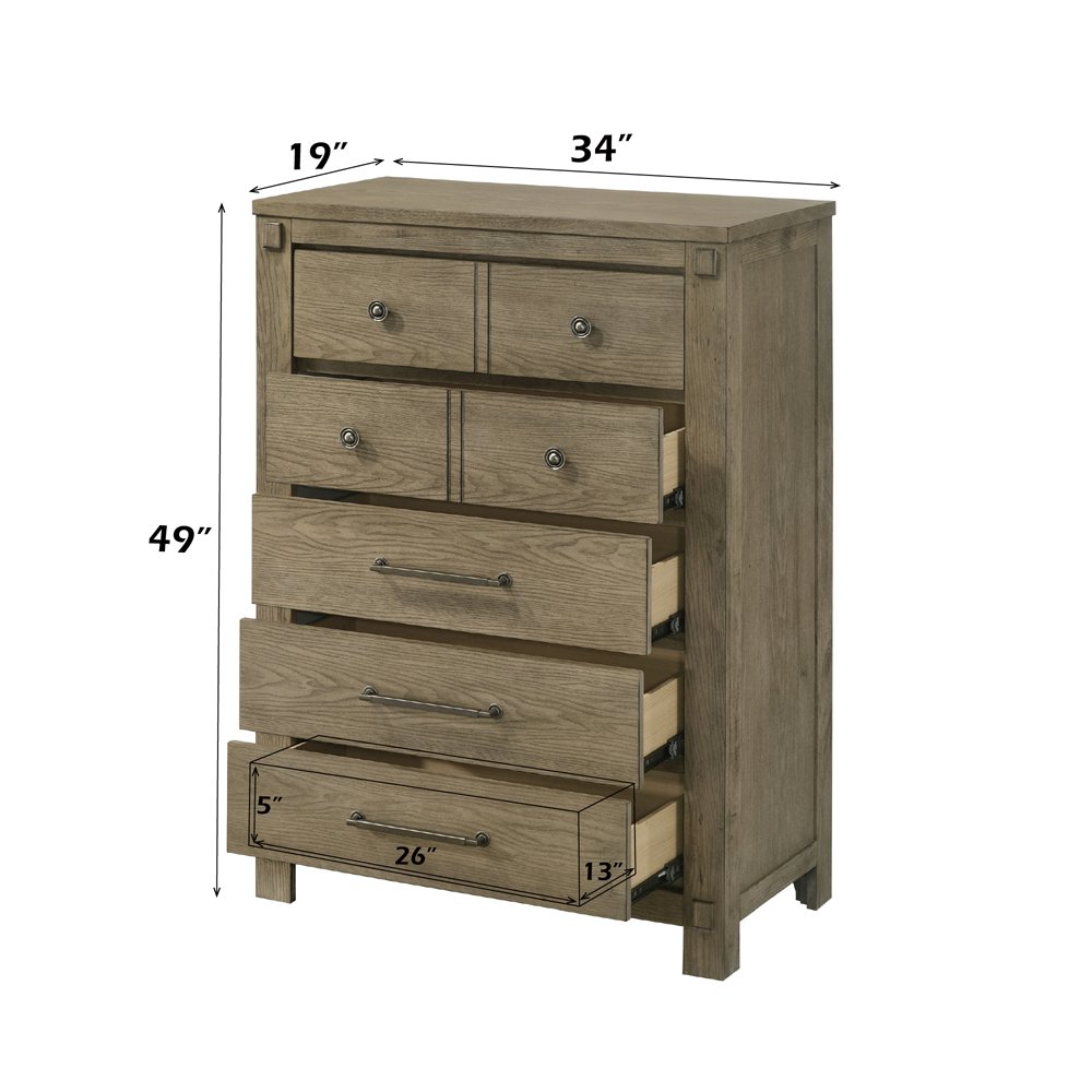 Colton Chest, Antique White Oak