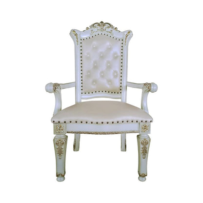 Vendome Executive Office Chair (Arm), Leatherette & Antique Pearl