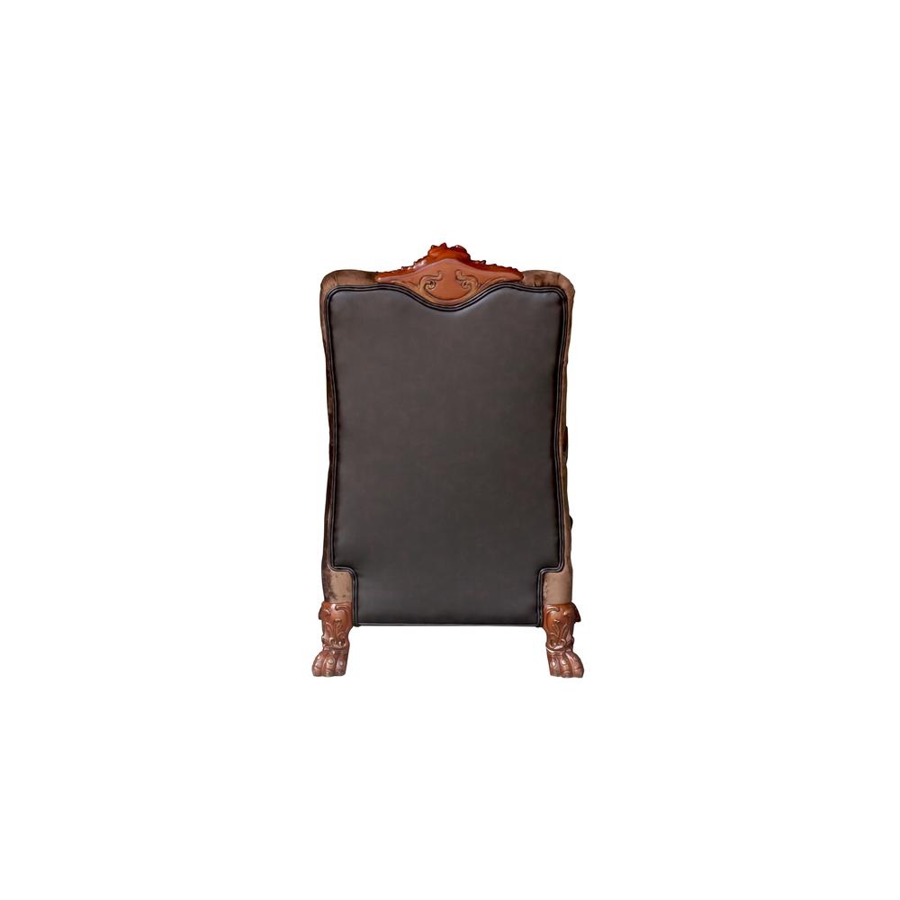 Dresden Chair w/Pillow, Golden Brown Velvet & Cherry Oak