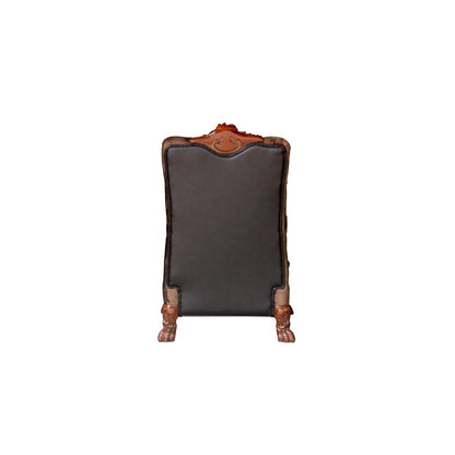 Dresden Chair w/Pillow, Golden Brown Velvet & Cherry Oak